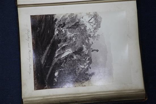 A late Victorian album of photographic views of India, each 8.25 x 10.75in.